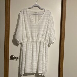 Elegant White Women's Swim Coverup